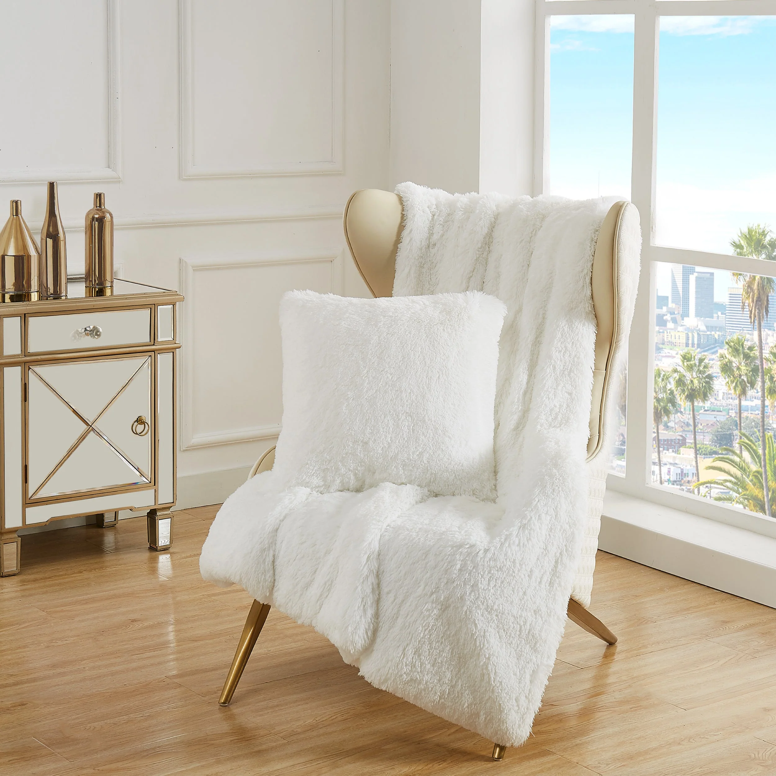 Shaggy Faux Fur Plush Blanket - Image 3